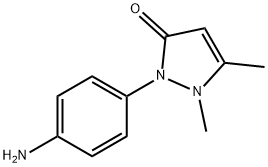 2-(4-AMINOPHENYL)-1,2-DIHYDRO-1,5-DIMETHYL-3H-PYRAZOL-3-ONE Struktur