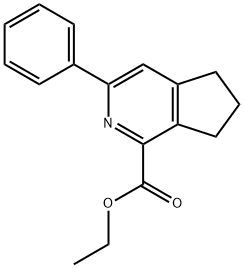 ETHYL 3-PHENYL-6,7-DIHYDRO-5H-CYCLOPENTA[C]PYRIDINE-1-CARBOXYLATE Struktur
