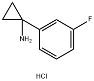 1-(3-フルオロフェニル)シクロプロパン-1-アミン塩酸塩 化学構造式