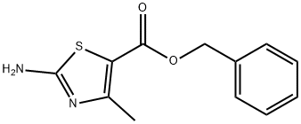 2-アミノ-4-メチル-1,3-チアゾール-5-カルボン酸ベンジル 化学構造式