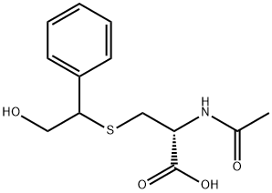 N-ACETYL-S-(1-PHENYL-2-HYDROXYETHYL)-L-CYSTEINE Struktur