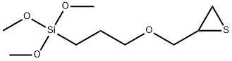 トリメトキシ[3-(チイラン-2-イルメトキシ)プロピル]シラン 化学構造式