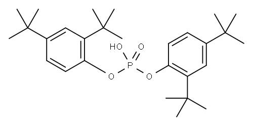 双(2,4-二叔丁基苯基)磷酸酯, 69284-93-1, 结构式