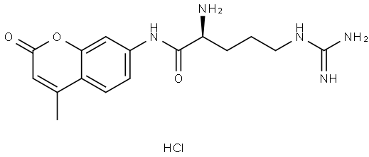 N-7-L-精氨酰氨基-4-甲基香豆素盐酸盐, 69304-16-1, 结构式