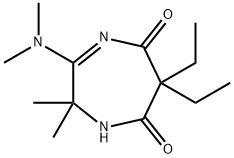 3-(Dimethylamino)-6,6-diethyl-2,2-dimethyl-1H-1,4-diazepine-5,7(2H,6H)-dione,69315-92-0,结构式