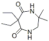 6,6-Diethyl-3,4-dihydro-2,2-dimethyl-1H-1,4-diazepine-5,7(2H,6H)-dione Structure