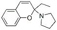 Pyrrolidine, 1-(2-ethyl-2H-1-benzopyran-2-yl)- (9CI) 结构式