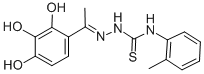 Hydrazinecarbothioamide, N-(2-methylphenyl)-2-(1-(2,3,4-trihydroxyphen yl)ethylidene)- Struktur
