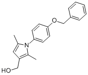 1H-PYRROLE-3-METHANOL, 2,5-DIMETHYL-1-[4-(PHENYLMETHOXY)PHENYL]- Struktur