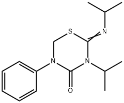 4H-1,3,5-Thiadiazin-4-one, tetrahydro-3-(1-Methylethyl)-2-[(1-Methylethyl)iMino]-5-phenyl- Structure