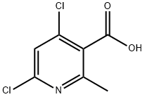 4,6-ジクロロ-2-メチルニコチン酸 化学構造式