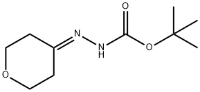 Hydrazinecarboxylic acid, (tetrahydro-4H-pyran-4-ylidene)-, 1,1-dimethylethyl Struktur