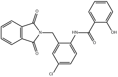 N-[4-氯-2-[(1,3-二氢-1,3-二氧代-2H-异吲哚-2-基)甲基]苯基]-2-羟基苯甲酰胺, 693288-97-0, 结构式