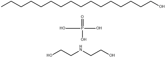 1-Hexadecanol, phosphate, compd. with 2,2'-iminobis[ethanol] (1:1) Struktur