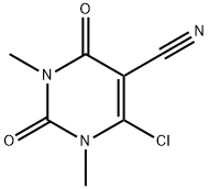 6-氯-1,3-二甲基-2,4-二氧代-1,2,3,4-四氢嘧啶-5-甲腈, 69337-31-1, 结构式