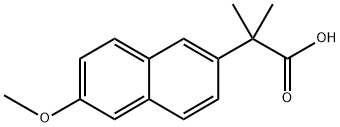 2-(6-甲氧基萘-2-基)-2-甲基丙酸 结构式