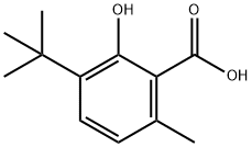 3-(叔丁基)-2-羟基-6-甲基苯甲酸 结构式