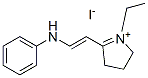 5-(2-anilinovinyl)-1-ethyl-3,4-dihydro-2H-pyrrolium iodide Struktur