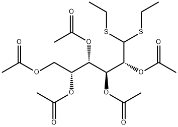 Galactose, diethyl mercaptal, pentaacetate, D- Structure