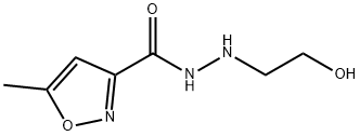 N'-(2-ヒドロキシエチル)-5-メチル-3-イソオキサゾールカルボヒドラジド 化学構造式