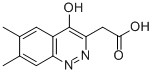 6,7-Dimethyl-4-hydroxy-3-cinnolineacetic acid Structure