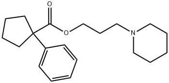 1-Phenylcyclopentanecarboxylic acid 3-piperidinopropyl ester Struktur