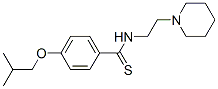 p-Isobutoxy-N-(2-piperidinoethyl)benzothioamide Structure