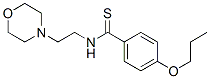N-(2-モルホリノエチル)-p-プロポキシベンゾチオアミド 化学構造式