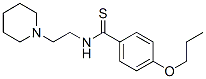 N-(2-ピペリジノエチル)-p-プロポキシベンゾチオアミド 化学構造式