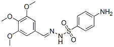 4-amino-N-[(3,4,5-trimethoxyphenyl)methylideneamino]benzenesulfonamide 化学構造式