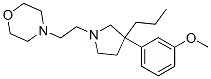 4-[2-[3-(m-メトキシフェニル)-3-プロピル-1-ピロリジニル]エチル]モルホリン 化学構造式