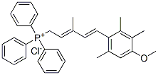 [(2E,4E)-5-(4-メトキシ-2,3,6-トリメチルフェニル)-3-メチル-2,4-ペンタジエニル]トリフェニルホスホニウム・クロリド 化学構造式