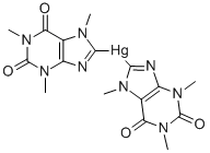 Bis(2,6-dioxo-1,2,3,6-tetrahydro-1,3,7-trimethyl-7H-purin-8-yl)mercury(II) Structure