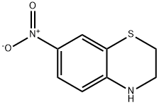7-ニトロ-3,4-ジヒドロ-2H-1,4-ベンゾチアジン 化学構造式