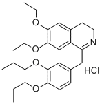 3,4-Dihydro-6,7-diethoxy-1-((3,4-dipropoxyphenyl)methyl)isoquinoline h ydrochloride 结构式
