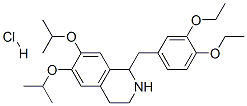 1-[(3,4-diethoxyphenyl)methyl]-6,7-dipropan-2-yloxy-1,2,3,4-tetrahydro isoquinoline hydrochloride Structure