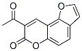 8-Acetyl-7H-furo(2,3-f)(1)benzopyran-7-one Structure