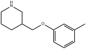 3-[(3-METHYLPHENOXY)METHYL]PIPERIDINE 结构式