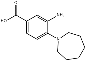 3-アミノ-4-(1-アゼパニル)安息香酸 化学構造式