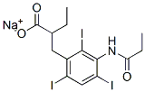 2-Ethyl-3-(3-propionylamino-2,4,6-triiodophenyl)propanoic acid sodium salt Structure
