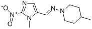 Imidazole, 1-methyl-5-(4-methylpiperidinoiminomethyl)-2-nitro- Structure
