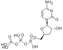 3'-deoxycytidine 5'-triphosphate 化学構造式