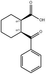 CIS-2-ベンゾイルシクロヘキサン-1-カルボン酸 化学構造式