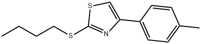 2-(ブチルチオ)-4-(4-メチルフェニル)チアゾール 化学構造式