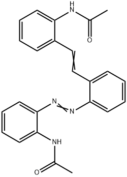 N-[2-[2-[2-[[2-(Acetylamino)phenyl]azo]phenyl]ethenyl]phenyl]acetamide Struktur