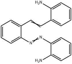 2-[2-[2-[(2-アミノフェニル)アゾ]フェニル]エテニル]ベンゼンアミン 化学構造式