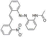 N-[2-[[2-[2-(2-ニトロフェニル)エテニル]フェニル]アゾ]フェニル]アセトアミド 化学構造式