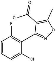 3-(2-Chloro-6-fluorophenyl)-5-methylisoxazole-4-carbonyl chloride Struktur