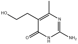 2-アミノ-5-(2-ヒドロキシエチル)-6-メチルピリミジン-4(3H)-オン 化学構造式