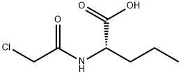 rac-(R*)-2-[(クロロアセチル)アミノ]ペンタン酸 化学構造式